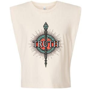 Truth Honesty Spirituality Politics Meditation Love God Garment-Dyed Women's Muscle Tee