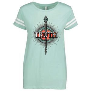 Truth Honesty Spirituality Politics Meditation Love God Enza Ladies Jersey Football T-Shirt