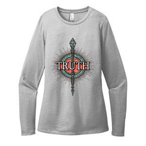 Truth Honesty Spirituality Politics Meditation Love God Womens CVC Long Sleeve Shirt