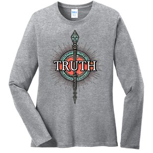 Truth Honesty Spirituality Politics Meditation Love God Ladies Long Sleeve Shirt