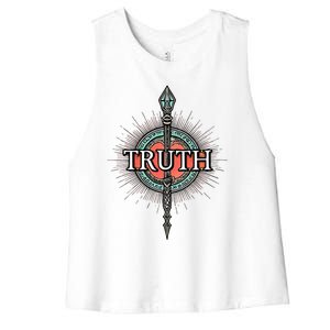 Truth Honesty Spirituality Politics Meditation Love God Women's Racerback Cropped Tank