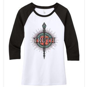 Truth Honesty Spirituality Politics Meditation Love God Women's Tri-Blend 3/4-Sleeve Raglan Shirt