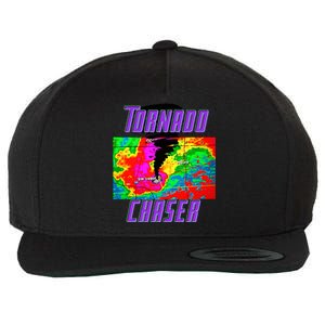 Tornado Hunter Storm Chaser Chasing Tornados F5 Map Wool Snapback Cap