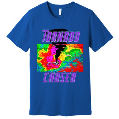 Tornado Hunter Storm Chaser Chasing Tornados F5 Map Premium T-Shirt