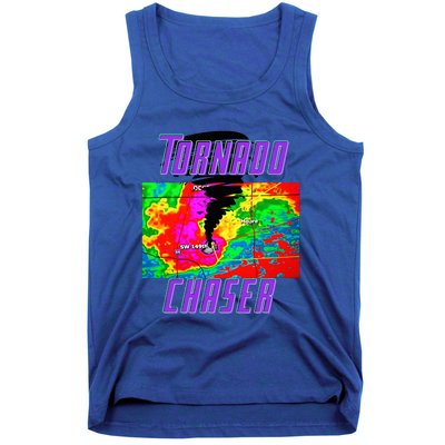 Tornado Hunter Storm Chaser Chasing Tornados F5 Map Tank Top