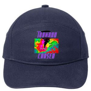 Tornado Hunter Storm Chaser Chasing Tornados F5 Map 7-Panel Snapback Hat