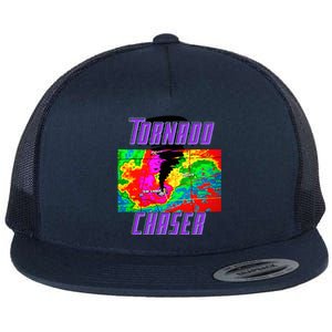 Tornado Hunter Storm Chaser Chasing Tornados F5 Map Flat Bill Trucker Hat