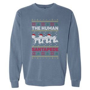 The Hu Santapede Funny Parody Ugly Christmas Sweater Pun Meaningful Gift Garment-Dyed Sweatshirt