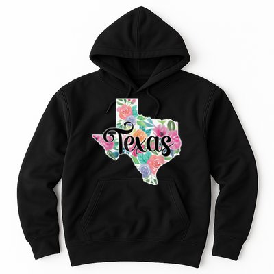 Texas Home State Pride Floral Vintage Texas Retro Flowers Hoodie