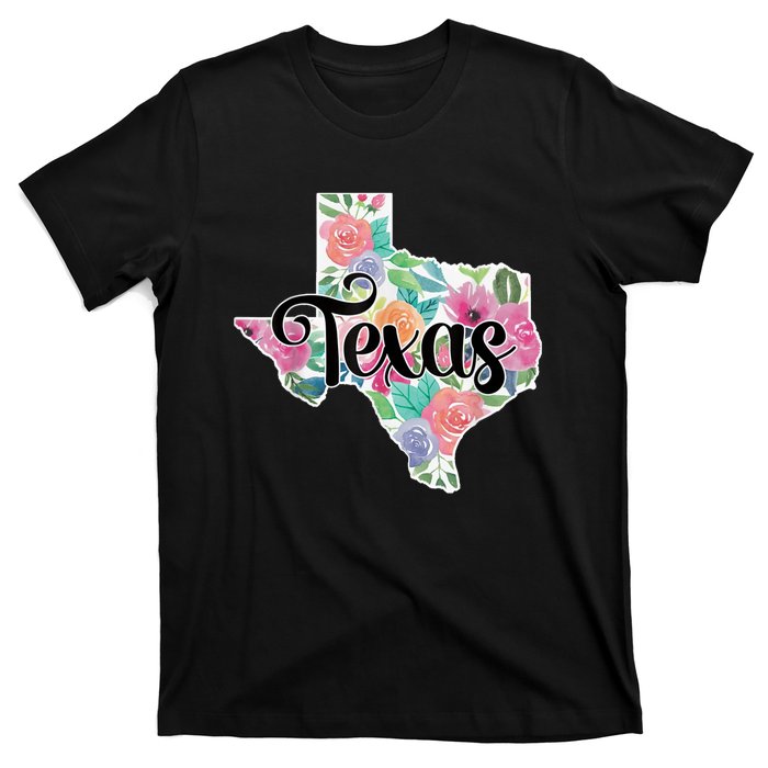 Texas Home State Pride Floral Vintage Texas Retro Flowers T-Shirt