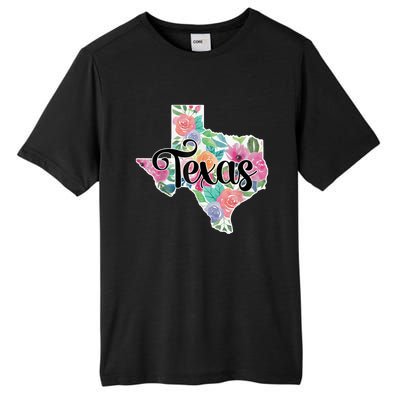 Texas Home State Pride Floral Vintage Texas Retro Flowers Tall Fusion ChromaSoft Performance T-Shirt