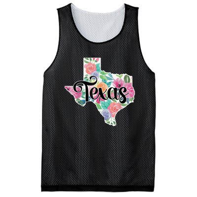 Texas Home State Pride Floral Vintage Texas Retro Flowers Mesh Reversible Basketball Jersey Tank