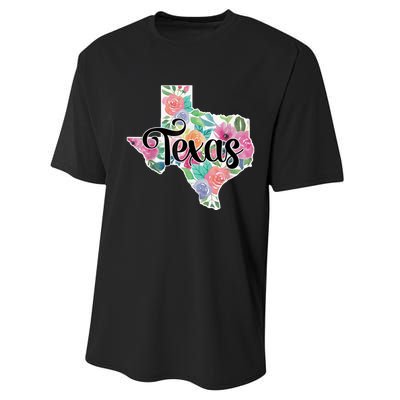 Texas Home State Pride Floral Vintage Texas Retro Flowers Performance Sprint T-Shirt