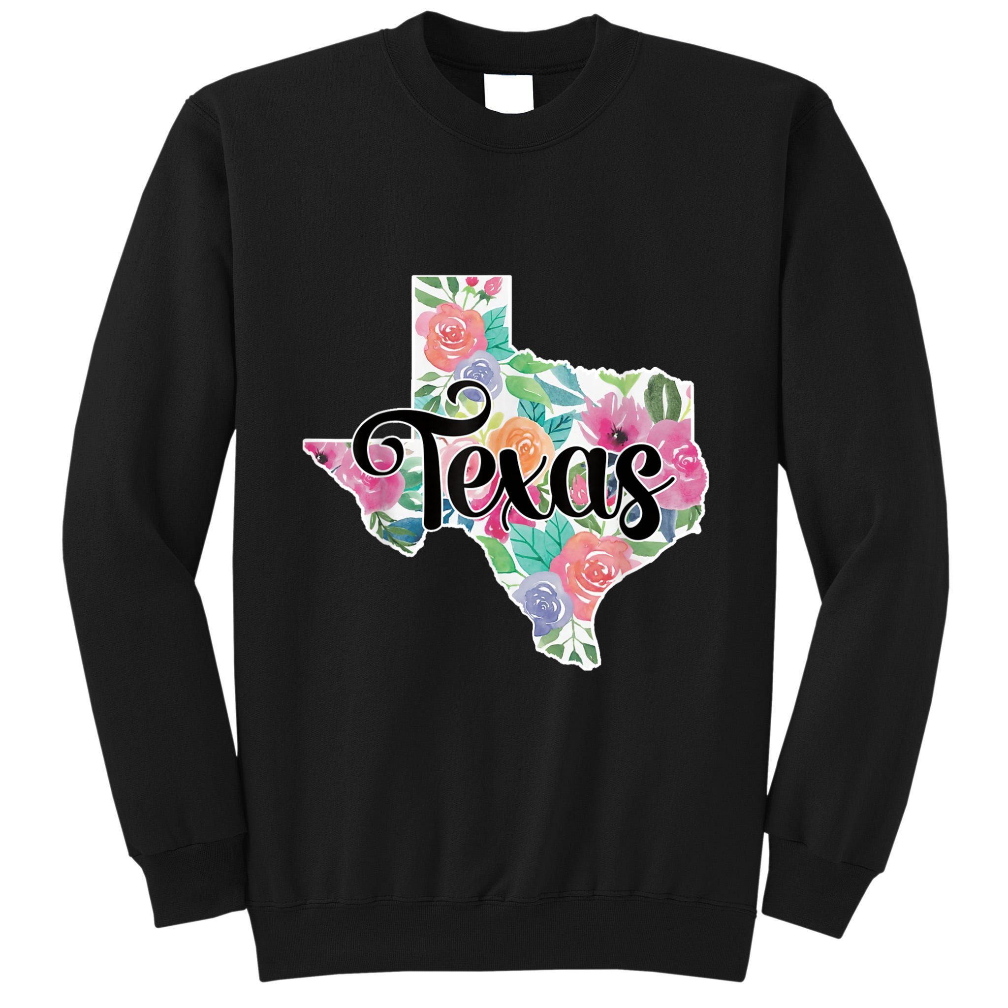 Texas Home State Pride Floral Vintage Texas Retro Flowers Tall Sweatshirt