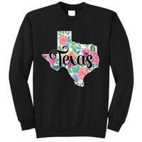 Texas Home State Pride Floral Vintage Texas Retro Flowers Tall Sweatshirt