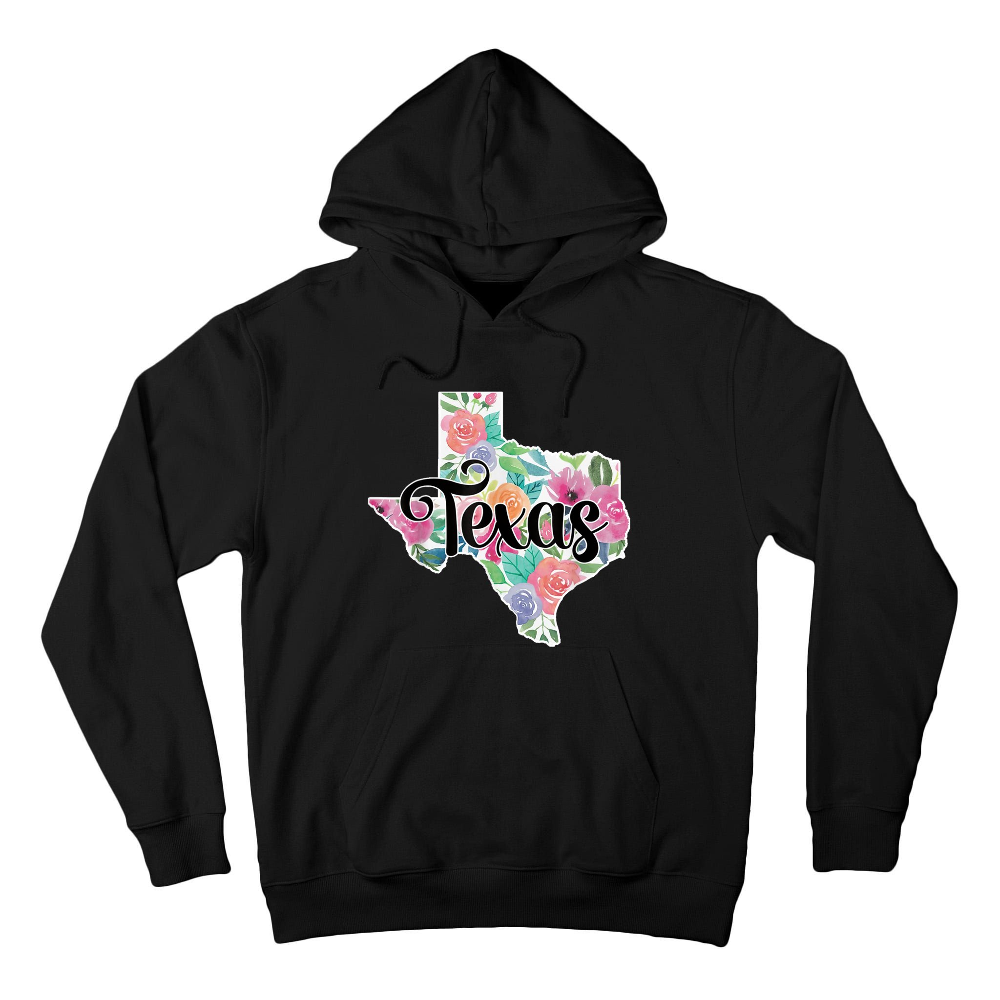 Texas Home State Pride Floral Vintage Texas Retro Flowers Tall Hoodie