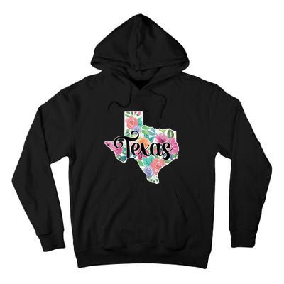 Texas Home State Pride Floral Vintage Texas Retro Flowers Tall Hoodie