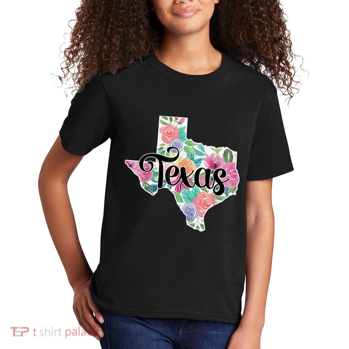Texas Home State Pride Floral Vintage Texas Retro Flowers Kids T-Shirt
