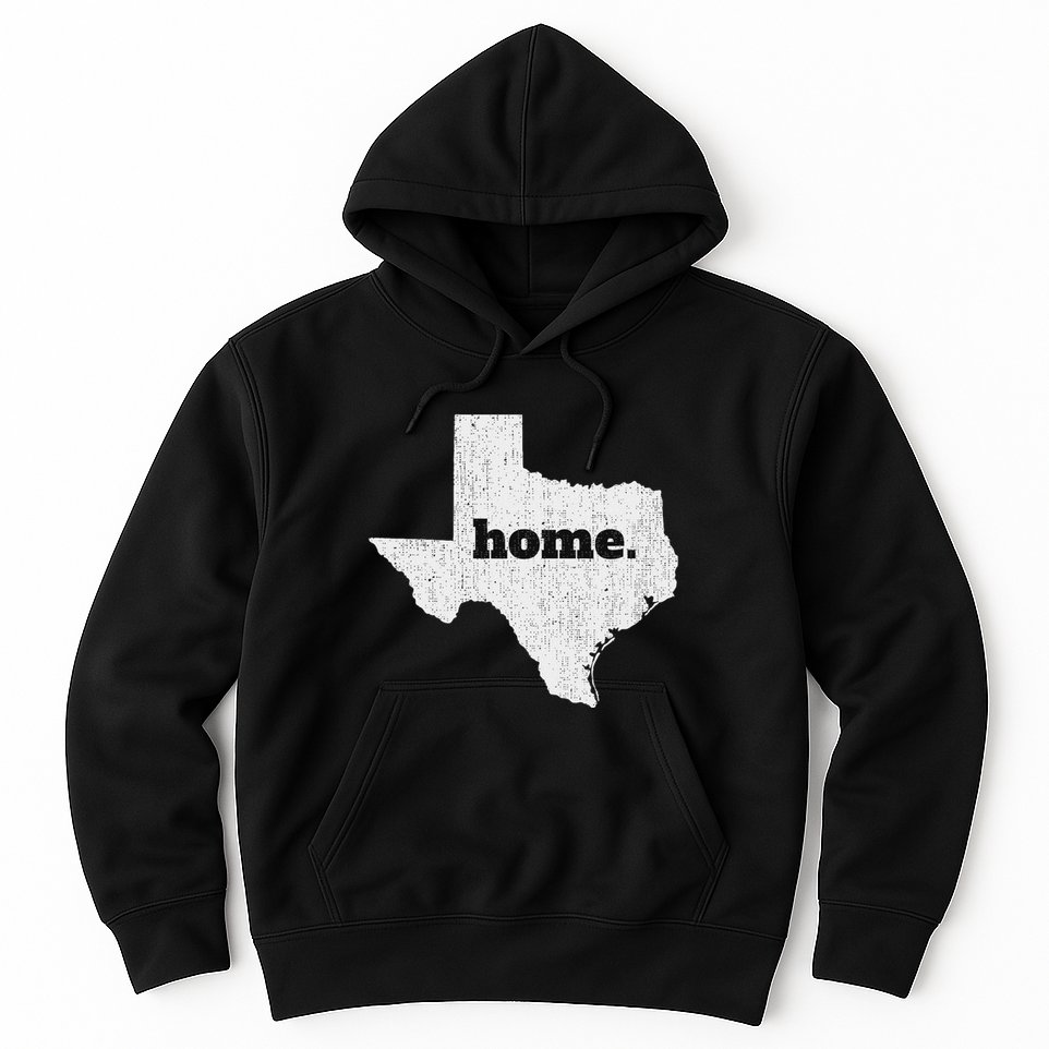 Texas Home State Map Pride Hoodie