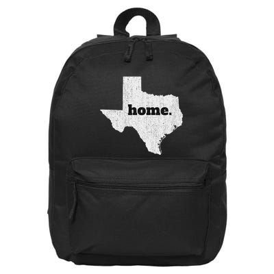 Texas Home State Map Pride 16 in Basic Backpack