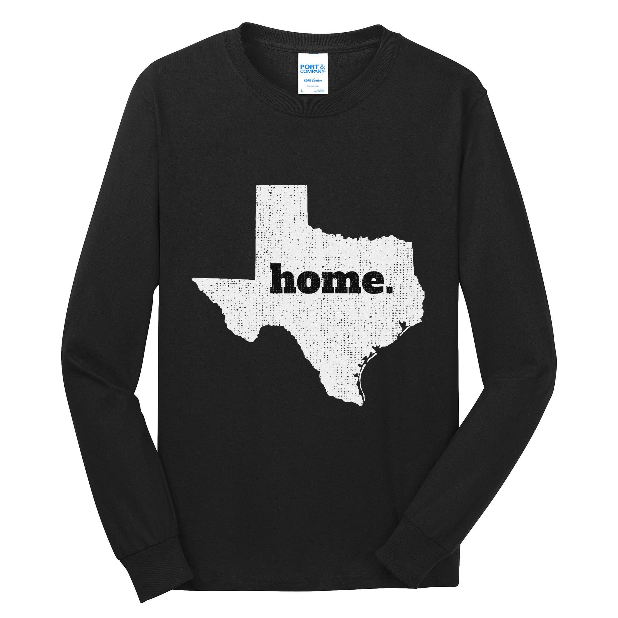 Texas Home State Map Pride Tall Long Sleeve T-Shirt