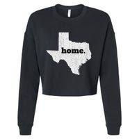 Texas Home State Map Pride Cropped Pullover Crew