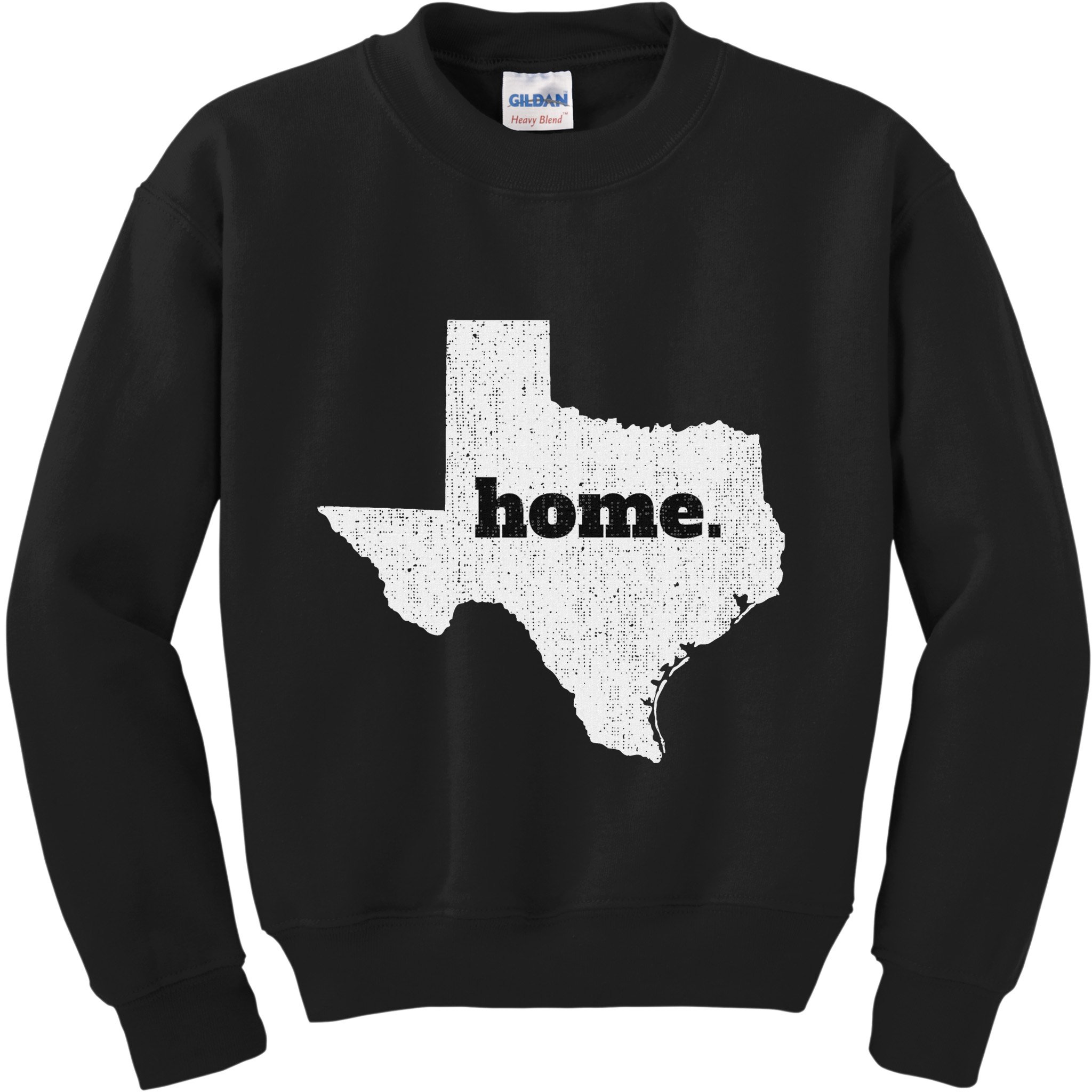 Texas Home State Map Pride Kids Sweatshirt