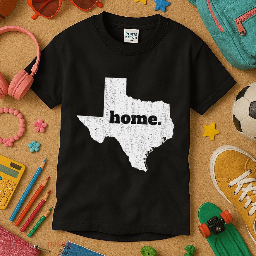 Texas Home State Map Pride Kids T-Shirt
