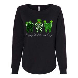 Teeth Happy St Patricks Day For Dentist Dental Holiday Funny Gift Womens California Wash Sweatshirt