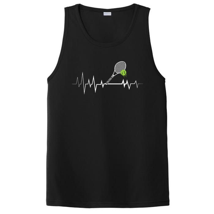 Tennis Heartbeat Shirts Sports Lover PosiCharge Competitor Tank