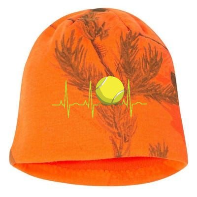 Tennis Heartbeat Shirts Tennis For Players Coaches Kati - Camo Knit Beanie