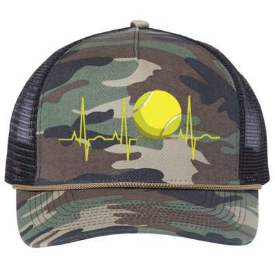 Tennis Heartbeat Shirts Tennis For Players Coaches Retro Rope Trucker Hat Cap