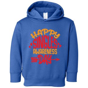 This Happy Single Awareness Day Gift Funny Anti Valentine's Day Gift Toddler Hoodie