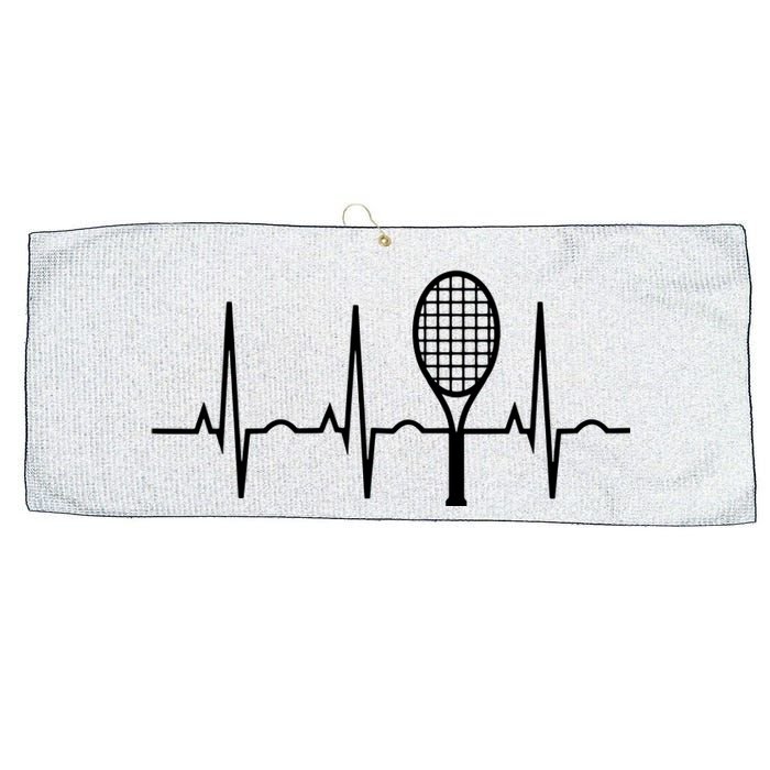 Tennis Heartbeat Shirts Best Tennis Gift For Players Fans Large Microfiber Waffle Golf Towel