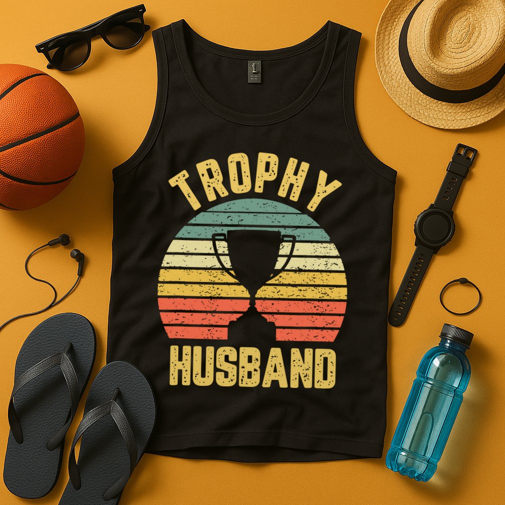 Trophy Husband Shirt Funny For Cool Father Or Dad Tank Top