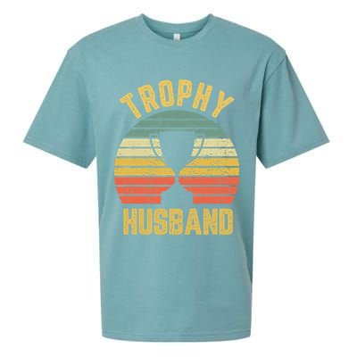 Trophy Husband Shirt Funny For Cool Father Or Dad Sueded Cloud Jersey T-Shirt