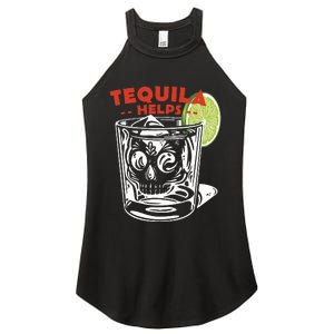 Tequila Helps Skull Margarita Women's Perfect Tri Rocker Tank