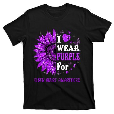 Twinkle Heart Sunflower Elder Abuse Awareness T-Shirt