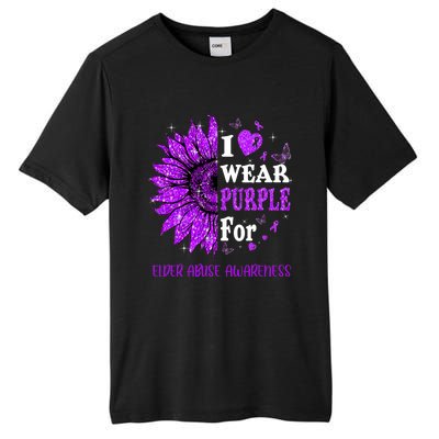 Twinkle Heart Sunflower Elder Abuse Awareness Tall Fusion ChromaSoft Performance T-Shirt