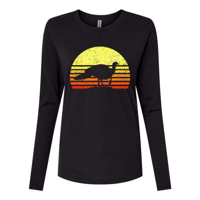 Turkey Hunting Sunset Upland Bird Hunter Thanksgiving Womens Cotton Relaxed Long Sleeve T-Shirt