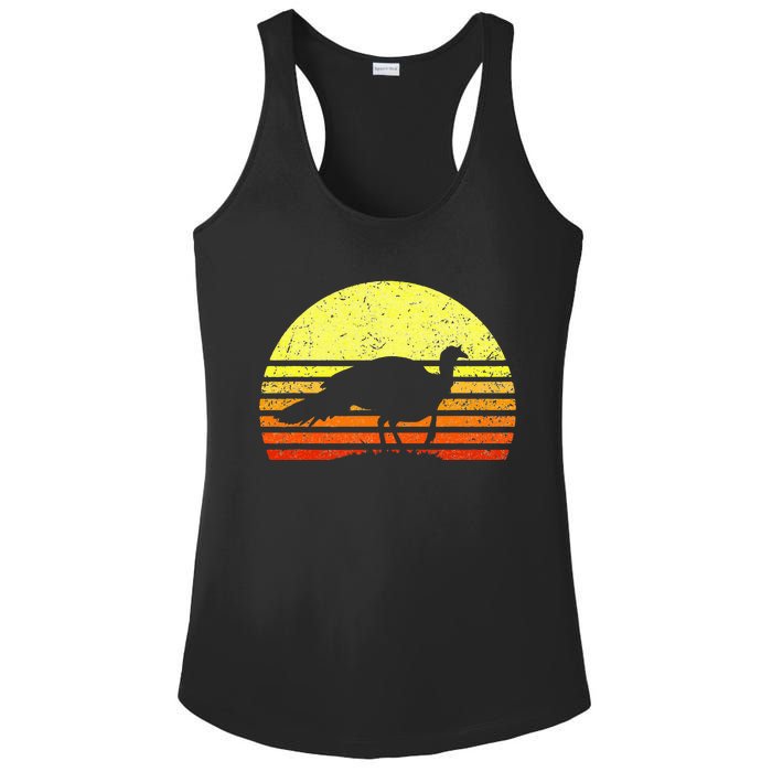 Turkey Hunting Sunset Upland Bird Hunter Thanksgiving Ladies PosiCharge Competitor Racerback Tank