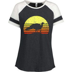 Turkey Hunting Sunset Upland Bird Hunter Thanksgiving Enza Ladies Jersey Colorblock Tee