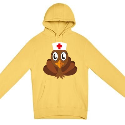 Thanksgiving Holiday Scrubs Top Fall Turkey Nurse Cool Gift Premium Pullover Hoodie