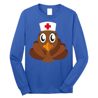 Thanksgiving Holiday Scrubs Top Fall Turkey Nurse Cool Gift Long Sleeve Shirt