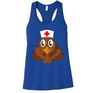 Thanksgiving Holiday Scrubs Top Fall Turkey Nurse Cool Gift Women's Racerback Tank