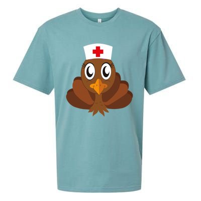 Thanksgiving Holiday Scrubs Top Fall Turkey Nurse Cool Gift Sueded Cloud Jersey T-Shirt