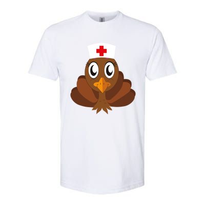 Thanksgiving Holiday Scrubs Top Fall Turkey Nurse Cool Gift Softstyle CVC T-Shirt