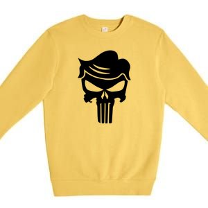 Trump Hair Skull Premium Crewneck Sweatshirt