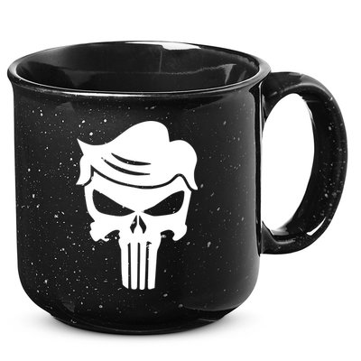 Trump Hair Skull 15oz Campfire Ceramic Mug