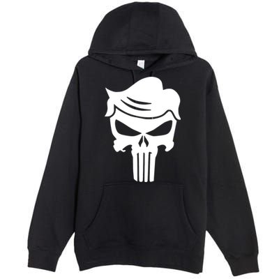 Trump Hair Skull Premium Pullover Hoodie